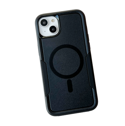 iPhone 15. Symmetry. Black. Magnetic, Magsafe, Armor, Anti-Drop, Shockproof, Rugged, Protective.