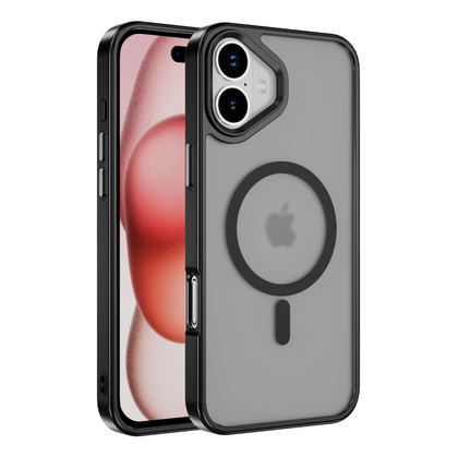iPhone 16 Case. Magsafe, Magnetic Shockproof Rugged Hard Cover, black Skin Feel