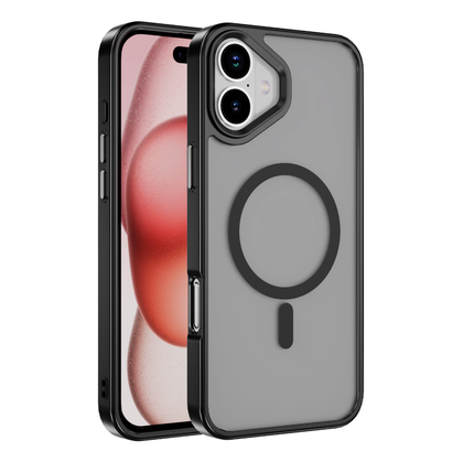 iPhone 16 Case. Magsafe, Magnetic Shockproof Rugged Hard Cover, black Skin Feel