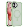 iPhone 16 Case. Magsafe, Magnetic Shockproof Rugged Hard Cover, green Skin Feel