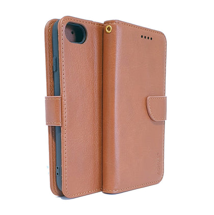 iPhone SE 2022 3rd gen /7/8/SE 2020 phone case wallet cover flip anti drop anti slip shockproof brown