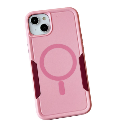 iPhone 13 & iPhone 14 Case. Symmetry. Pink. Magnetic, Magsafe, Armor, Anti-Drop, Shockproof, Rugged, Protective.