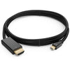 Mini DP DisplayPort to HDMI Cable. 4k, Thunderbolt, 1.8M compatibility. Laptop, MacBook to TV, Monitor or Projector. Mini DisplayPort to HDMI. Black.