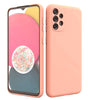 Samsung A33 5G phone case Soft Flexible Rubber Protective Cover pink liquid silicone