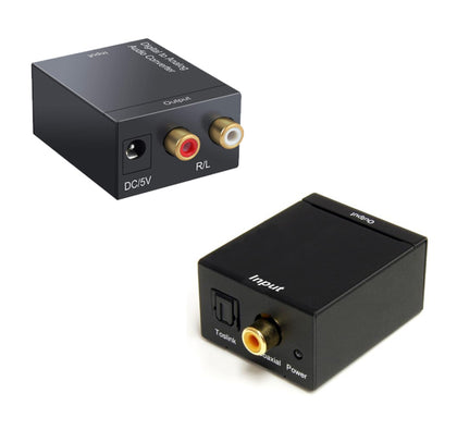 RCA to Optical Digital Audio converter. Toslink Digital Audio to Analog Adapter.
