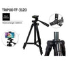 Tripod Portable Camera phone Foldable with Mobile Clip Holder Bracket, Fully Flexible Mount Tripod, Stand with 3D Head & Quick Release Plate