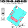 Case for iPad Air 4-2020/21/22 10.9 inch iPad Pro 2018/20/21/22 11 inch Hard Case Survivor shockproof anti drop armor anti-shock with stand mint green