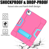 Case for iPad Air 4-2020/21/22 10.9 inch iPad Pro 2018/20/21/22 11 inch Hard Case Survivor shockproof anti drop armor anti-shock with stand Pink