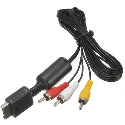 Composite RCA AV PlayStation 1/2/3 compatible TV display cable lead PS1 PS2 PS3