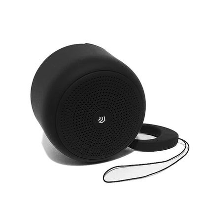 Devia mini bluetooth wireless speaker. Waterproof with lanyard for phones, PC, laptops, iPads and tablets. 5W. 8 hours playtime. Black