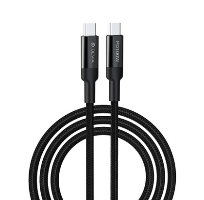 Devia 1.5M 100W 5A Type C to Type C USB High power charging cable for laptop, android and iPhone 15. USB C devices. Fast charge