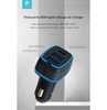 Devia 85W three port fast car charger USB C x 1 USB A x 2 Car Charger for iPhone Android black