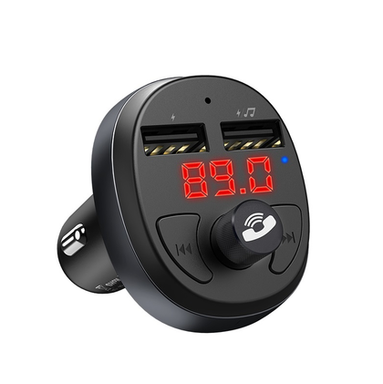 Hoco E41 bluetooth FM transmitter handsfree calling with dual car charger TF card flash drive support MP3 / WMA / WAV / FLAC in-car dual USB charging