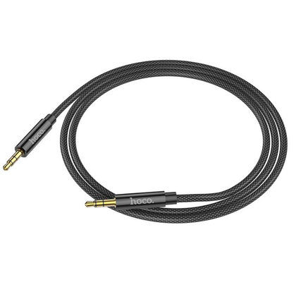 Hoco AUX to AUX Audio 1m cable phone to car 3.5mm jack Nylon Braid AUX Audio Cable Black