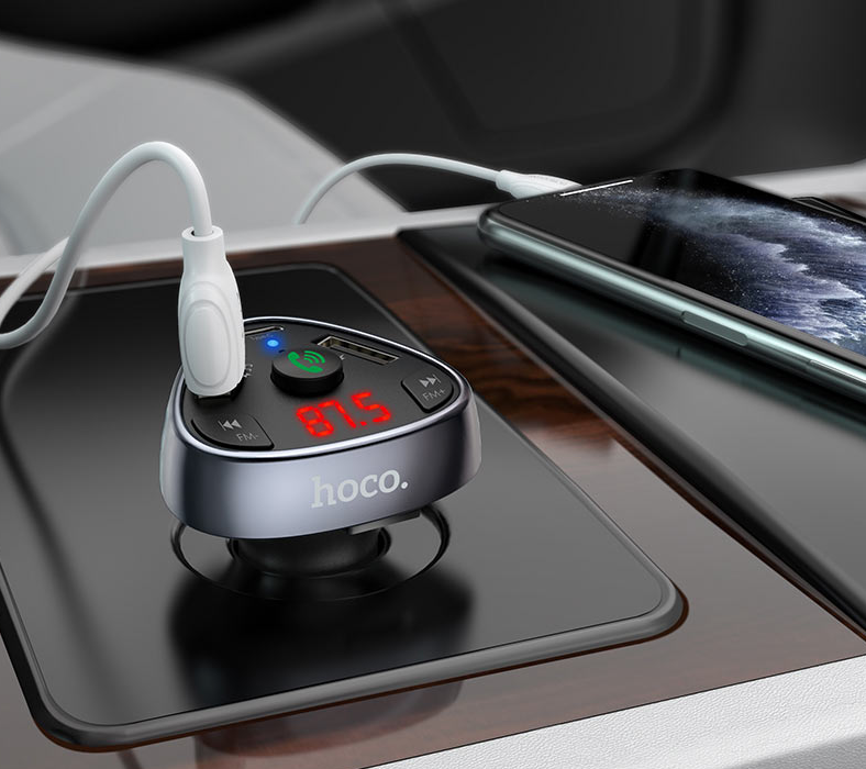 Hoco E51 Wireless Bluetooth FM Transmitter MP3 Player TF Car Kit Charg ...