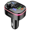 Hoco E62 bluetooth FM transmitter handsfree calling dual car charger USB C PD 20W QC3 USB A flash drive support MP3 / WMA / WAV / FLAC in-car