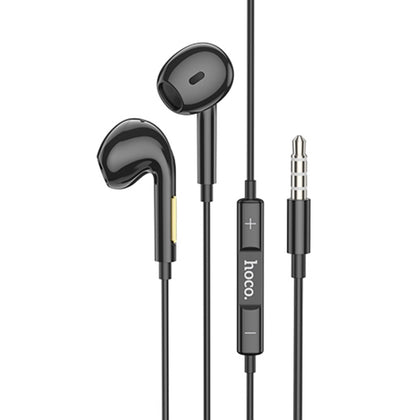 Hoco Earphones headset for iPhone Android Volume Buttons and Microphone with 3.5mm black 3D surround sound