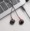 Hoco M57 Earphones headset AUX 3.5mm for iPhone and Android black with Mic and call answer button