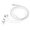 Hoco M70 Earphones headset AUX 3.5mm for iPhone and Android white with Mic and call answer button carbon fiber