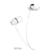 Hoco M70 Earphones headset AUX 3.5mm for iPhone and Android white with Mic and call answer button carbon fiber