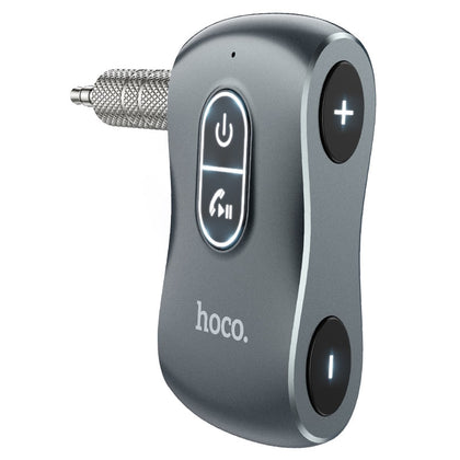 Hoco in-car or mini speaker Bluetooth receiver, BT v5.0, AUX 3.5mm out, detachable plug, 200mAh battery 10 hours use, support BT TF card playback E73