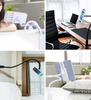 Hoco Lazy Clip Phone/Tablet Holder Gooseneck for phone 4.5 to 9 inch wide clamp for bed or desk black HD10