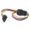 Pack of 2 SATA 15 Pin Male to 2 x 15 Pin Female SATA 15 Pin 1 to 2 Power Extension Y Splitter Cable