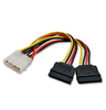Pack of 3,  Sata Power Supply Cable Y Splitter Hard Drive Extension Cable, 4pin IDE Molex to Dual 15pin