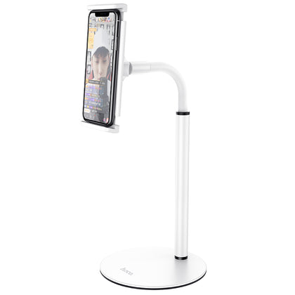 Phone iPad tablet holder desktop metal holder for 4.5 to 13 inch mobile phones and tablet PC white