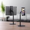 Phone iPad tablet holder desktop metal holder for 4.5 to 13 inch mobile phones and tablet PC white