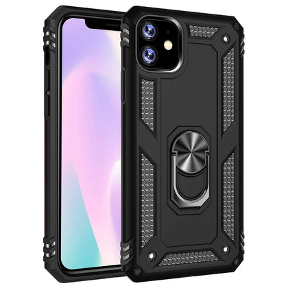 iPhone 11 phone case Black ring armor anti drop shockproof rugged protective
