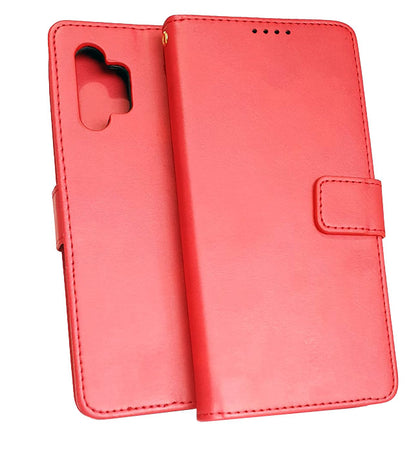 Samsung A32 5G phone case wallet cover flip anti drop anti slip shockproof red