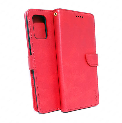 Samsung A03s phone case wallet cover flip anti drop anti slip shockproof red