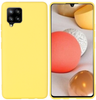 Samsung A12 phone case Soft Flexible Rubber Protective Cover yellow liquid silicone