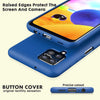 Samsung A12 phone case Soft Flexible Rubber Protective Cover blue liquid silicone