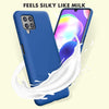 Samsung A12 phone case Soft Flexible Rubber Protective Cover blue liquid silicone