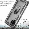 Samsung A12 phone case silver ring armor anti drop shockproof rugged protective