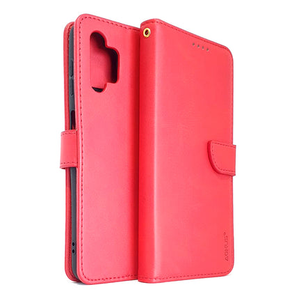 Samsung A13 4G 5G phone case wallet cover flip anti drop anti slip shockproof red