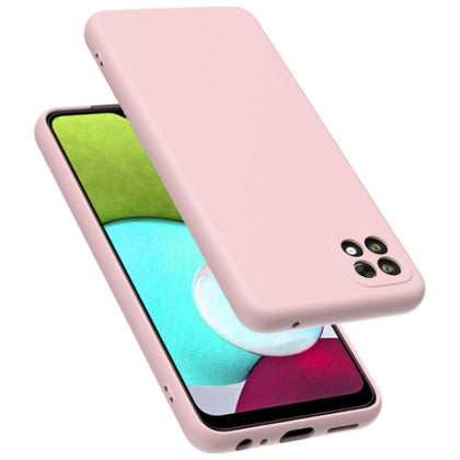 Samsung A22 5G phone case pink Soft Flexible Rubber Protective Cover liquid silicone