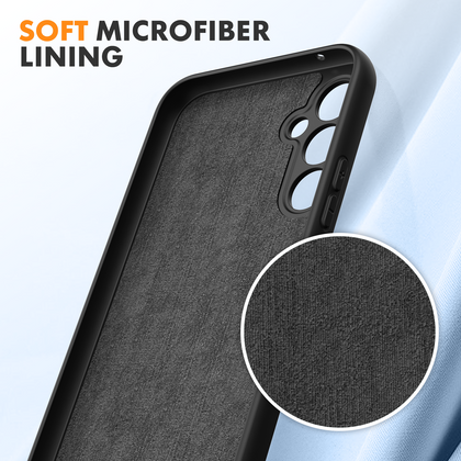 Samsung A34 5G phone case Soft Flexible Rubber Protective Cover black liquid silicone