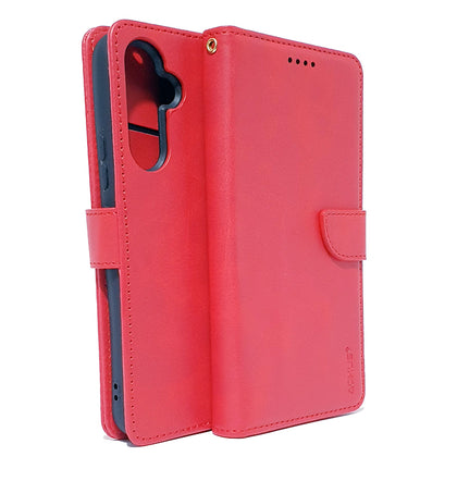 Samsung A54 5G phone case wallet cover flip anti drop anti slip shockproof red