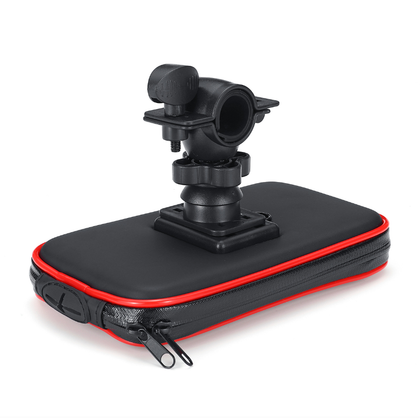 Smartphone Bike/Motorbike handlebar Mount Holder Weather Resistant touch through screen fits 17cm x 9cm phones black red