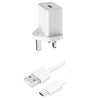 Samsung phone fast charger plug with USB-C cable for android iPad 2020. 18W PD+QC3.0 Fast Charge 5V/3A White