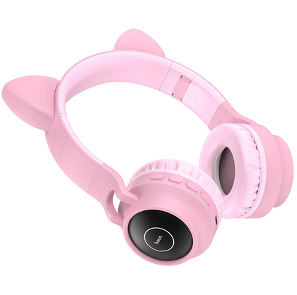 W27 Cat ear Wireless headphones. V5.0 with mic 300mAh battery for 5 hours of calls music 200 hours of standby, TF, BT, AUX mode play