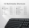 Wireless Keyboard mouse X1800Pro compatible with Windows, MacOS and Linux black