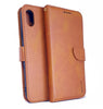 iPhone XR phone case wallet cover flip anti drop anti slip shockproof brown