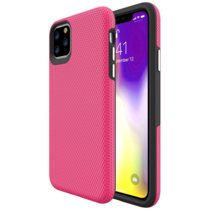 iPhone 11 phone case anti drop anti slip shockproof dotted pink