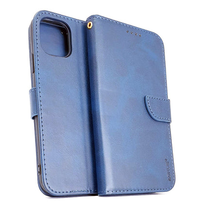 iPhone 11 phone case wallet cover flip anti drop anti slip shockproof blue