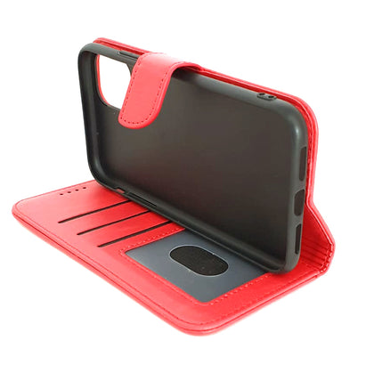 iPhone 11 phone case wallet cover flip anti drop anti slip shockproof red