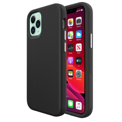 iPhone 12 / 12 Pro phone case anti drop anti slip shockproof rugged dotted black